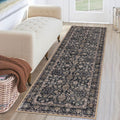 KUTA Runners for Hallways 2x6 ft Vintage Floral Runner - Thin