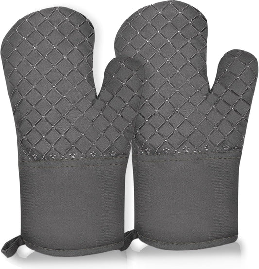 AURUZA Heat-Resistant Silicone Oven Mitts - Grip & Protect