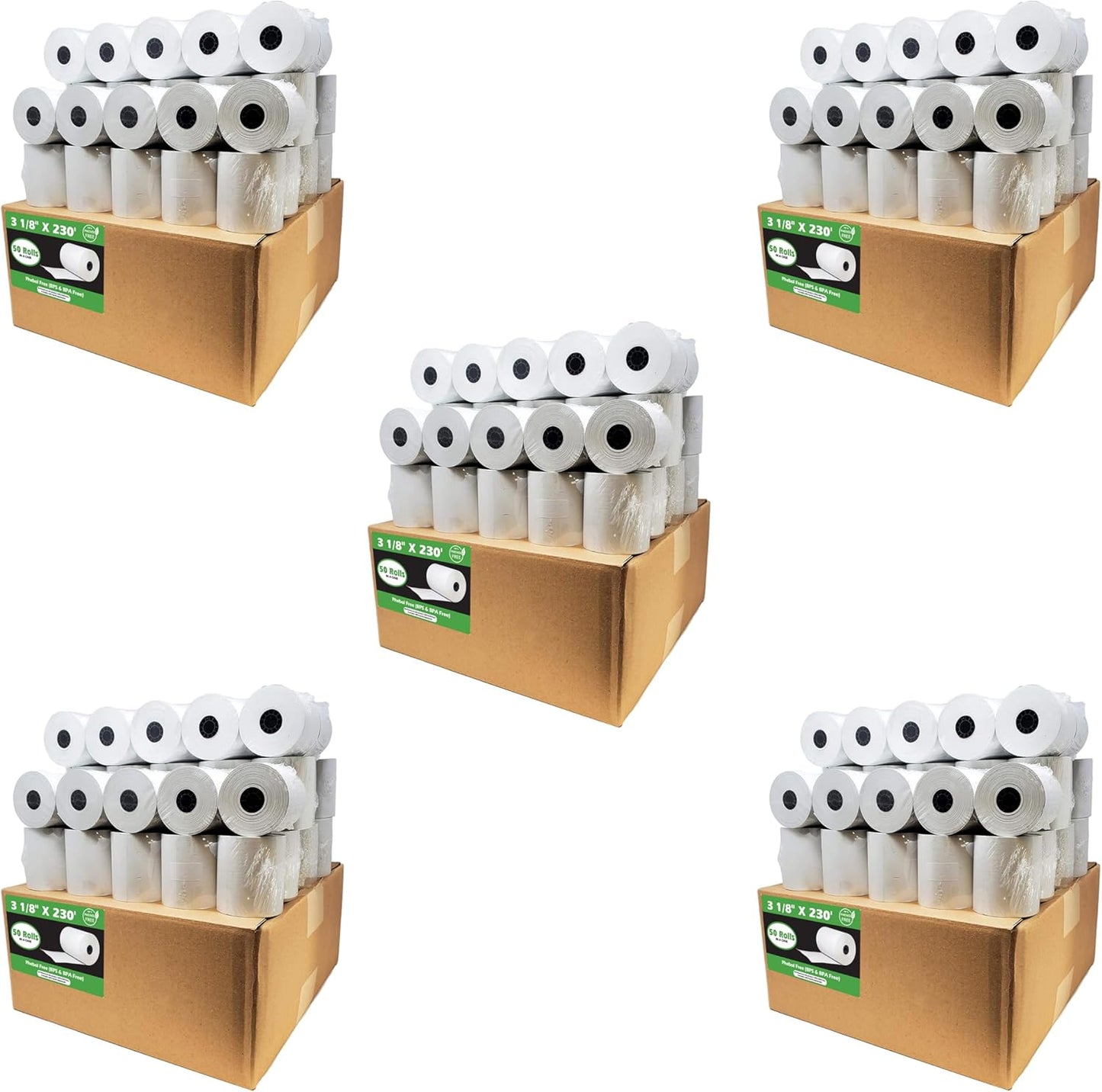 Phenol Free Thermal Paper Rolls for Clover POS Printers 500 Pack