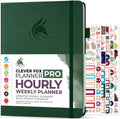 A4 Forest Green Weekly Planner PRO - Undated TimeSlot Organizer