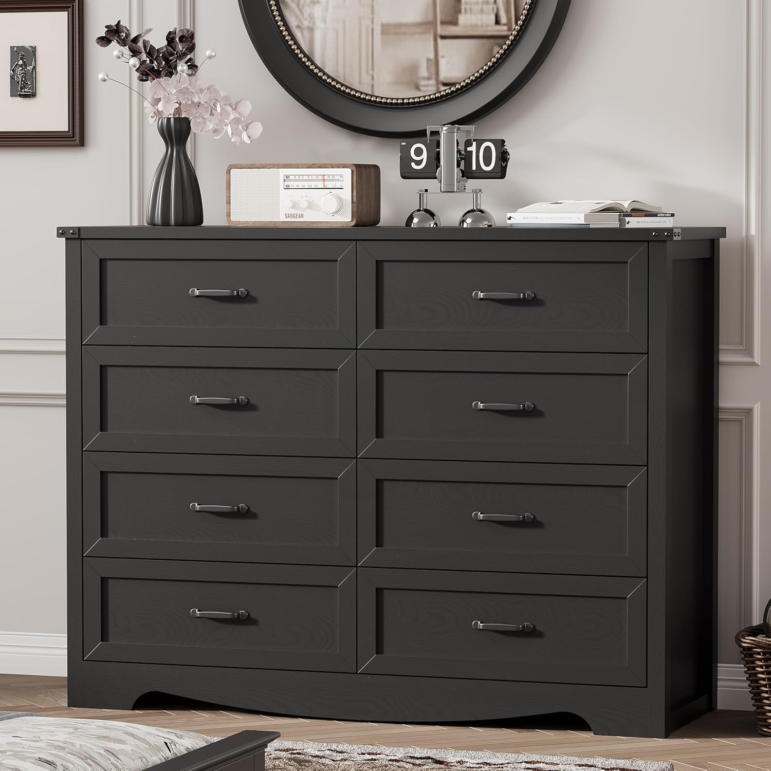 Modern 8-Drawer Dresser for Bedroom with Sturdy Construction