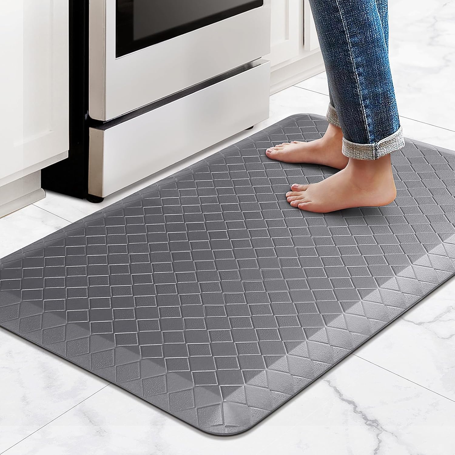 HappyTrends Anti-Fatigue Kitchen Floor Mat for Comfort and Safety