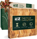 Non-Toxic Teak Wood Cutting & Serving Board - Pre-Oiled Large