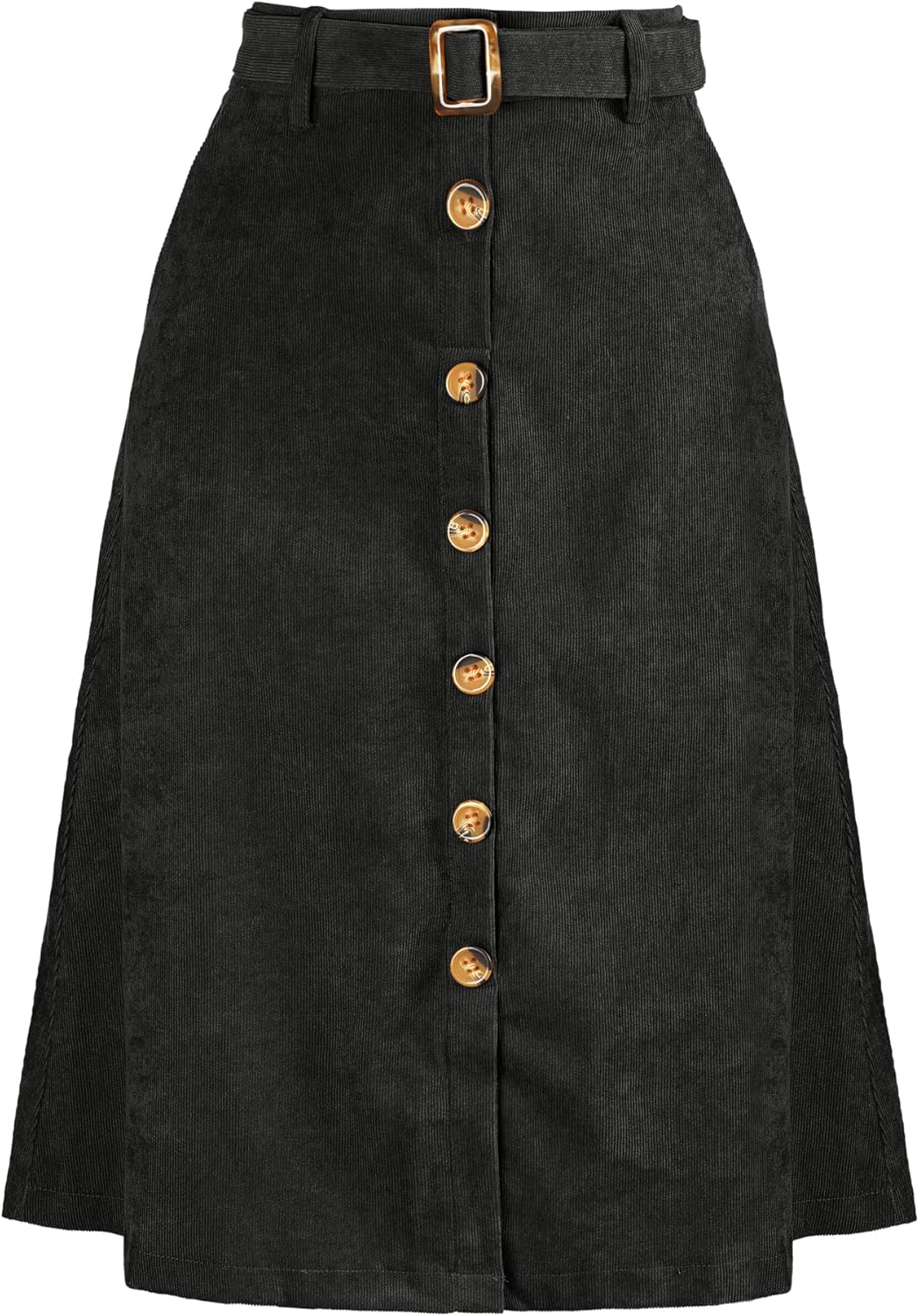 Allegra K Womens High Waist A-Line Corduroy Midi Skirt Review