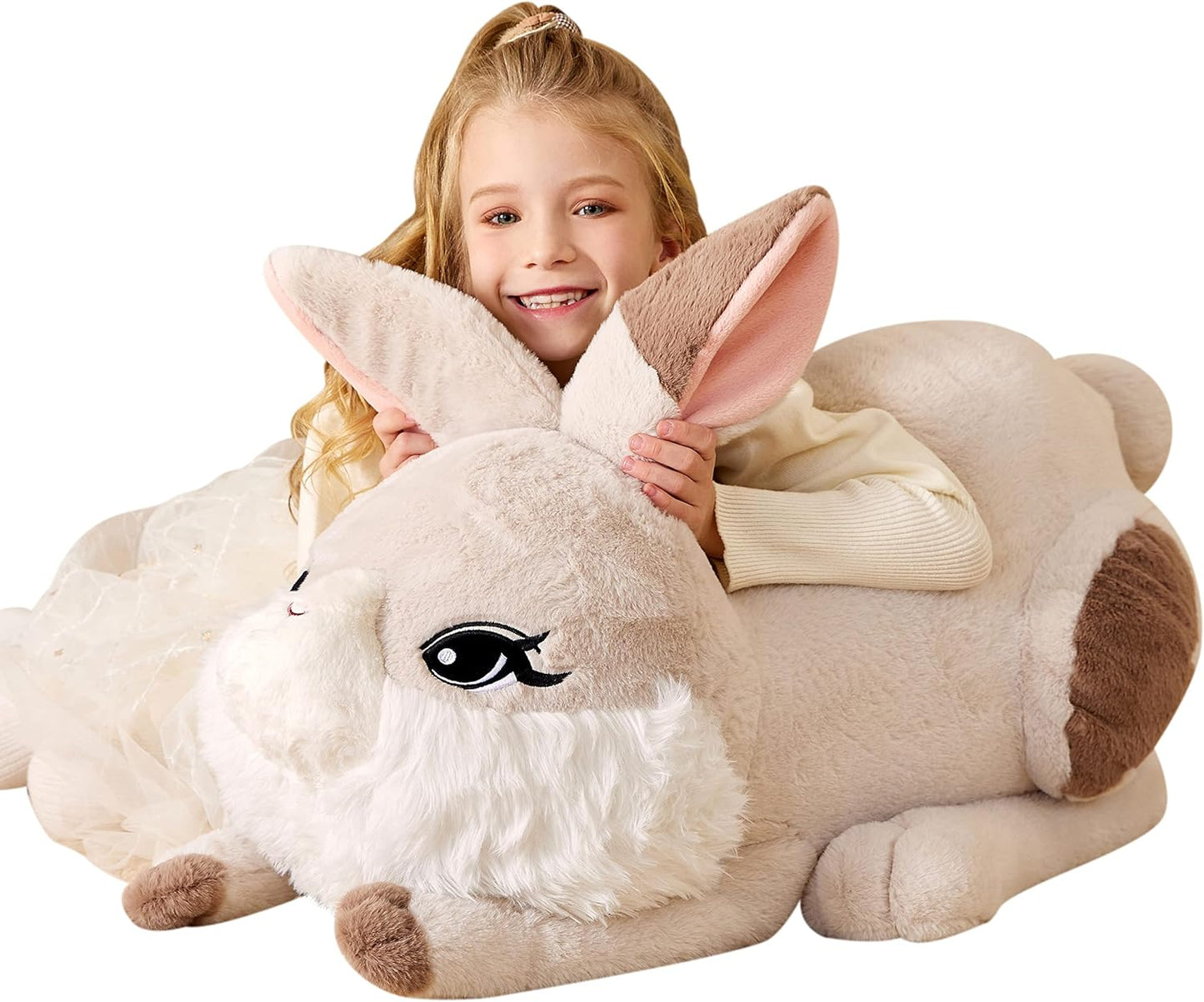 EARTHSOUND Giant Bunny Stuffed Animal Plush Toy for Kids
