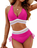 Blooming Jelly High Waisted Bikini Set - Tummy Control Two Piece up