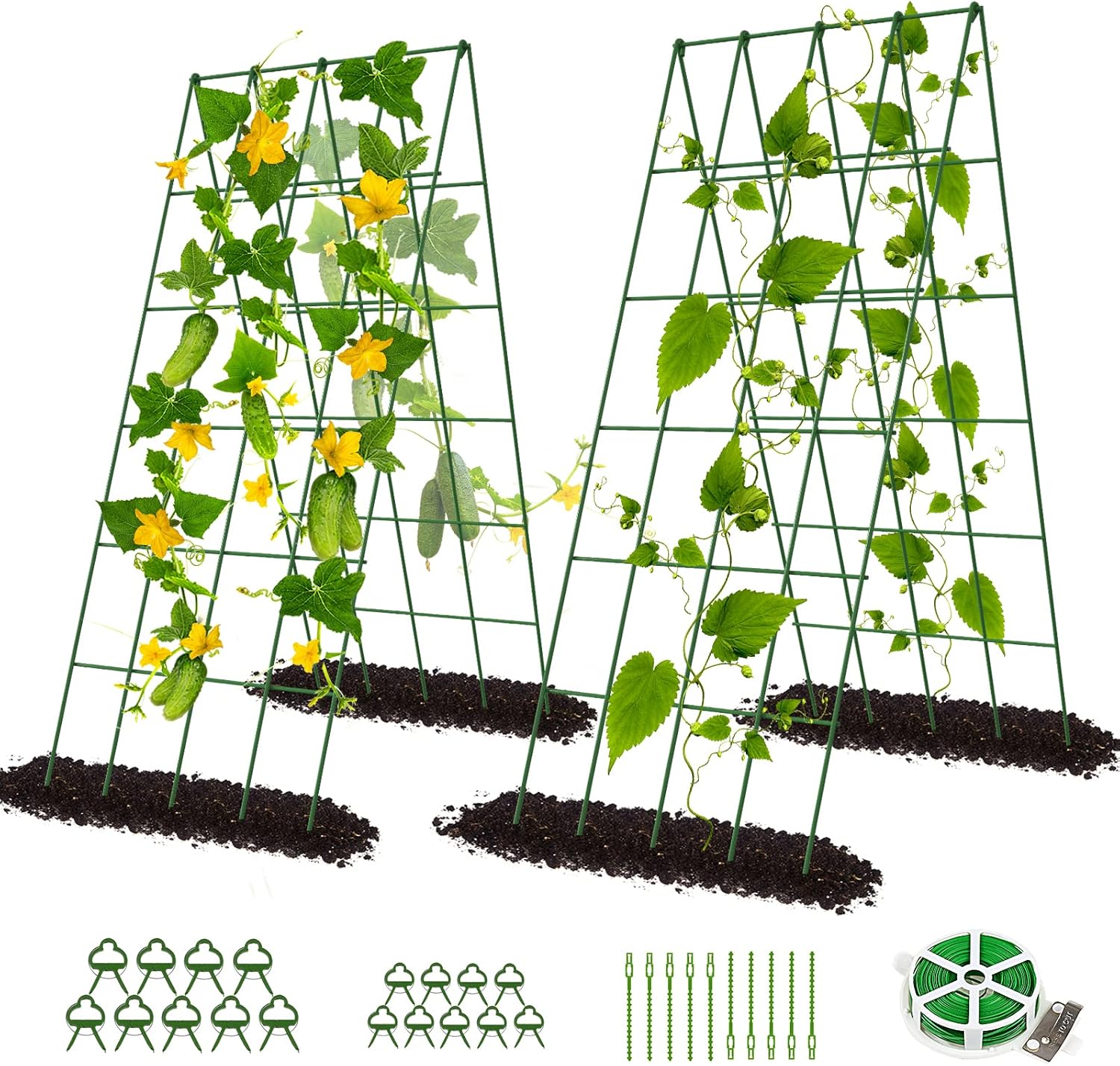 DoCred Cucumber Trellis - Foldable A Frame for Climbing Plants