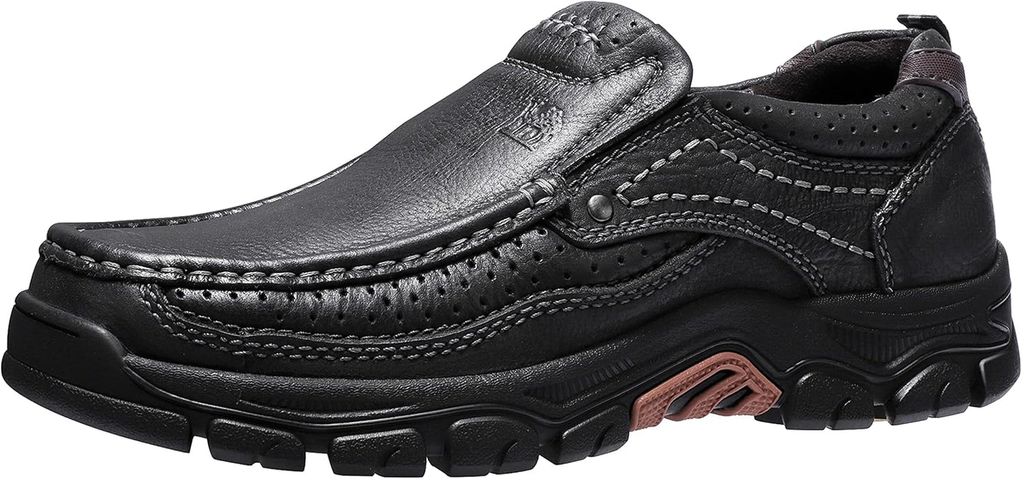 CAMEL CROWN Mens Loafers Slip On Leather Casual Walking Shoes