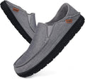 LongBay Men's Moccasin Slippers Cozy Memory Foam House Shoes