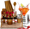 Bar Set Cocktail Shaker Set Bartender Kit - 17 Piece Gold Mixology Set