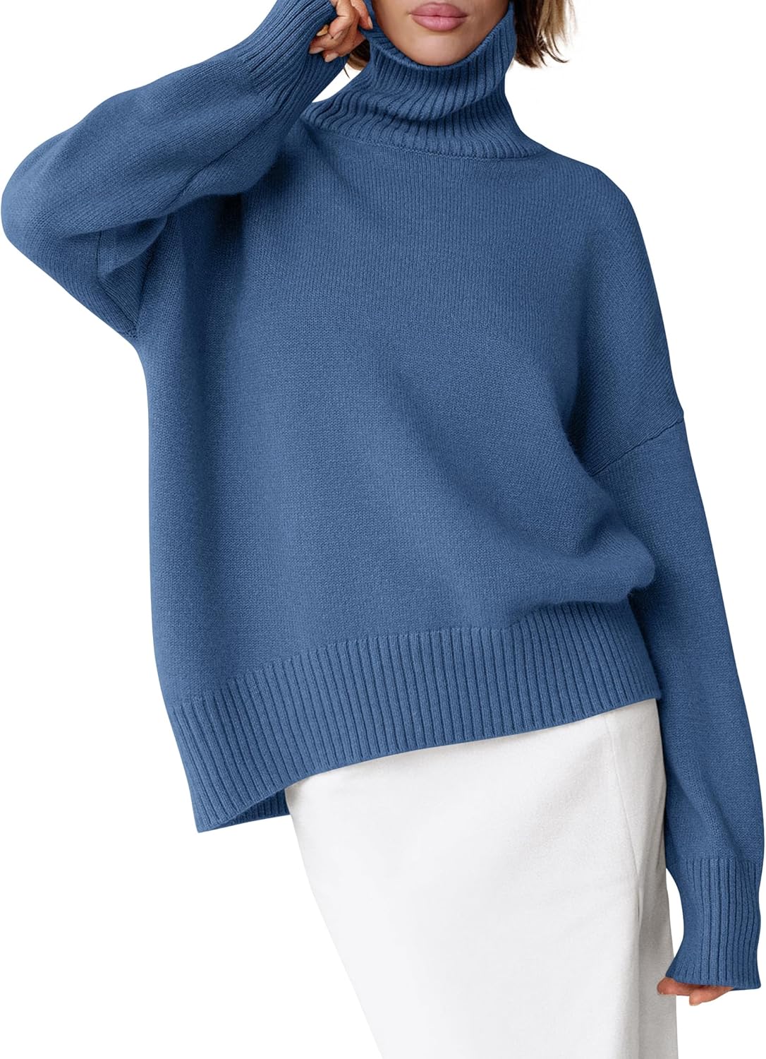 Oversized Chunky Knit Turtleneck Sweater for Women 2025 Fall