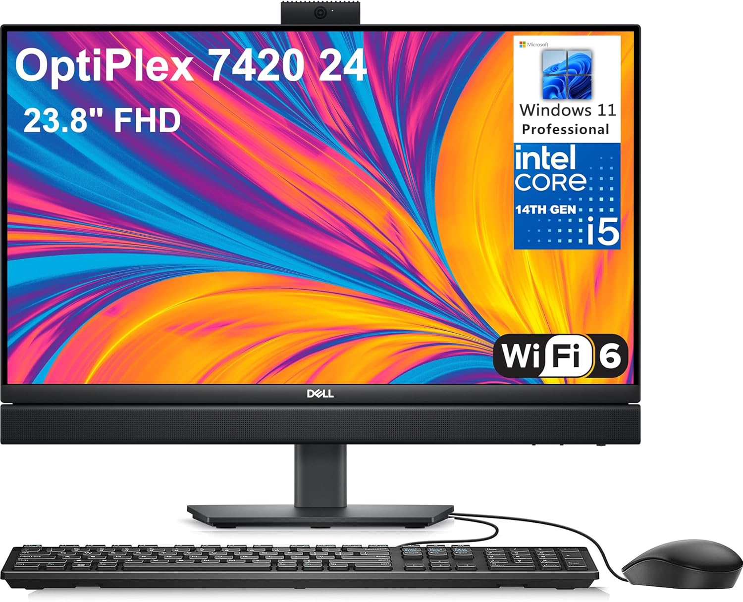 Dell OptiPlex 7420 All-in-One Desktop with 14th Gen Intel i5