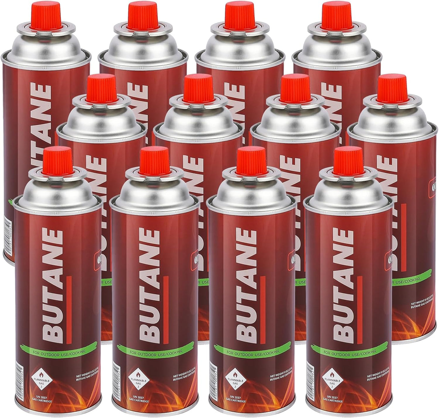 Camping Stove Fuel: 12 Butane Canisters, National Standard
