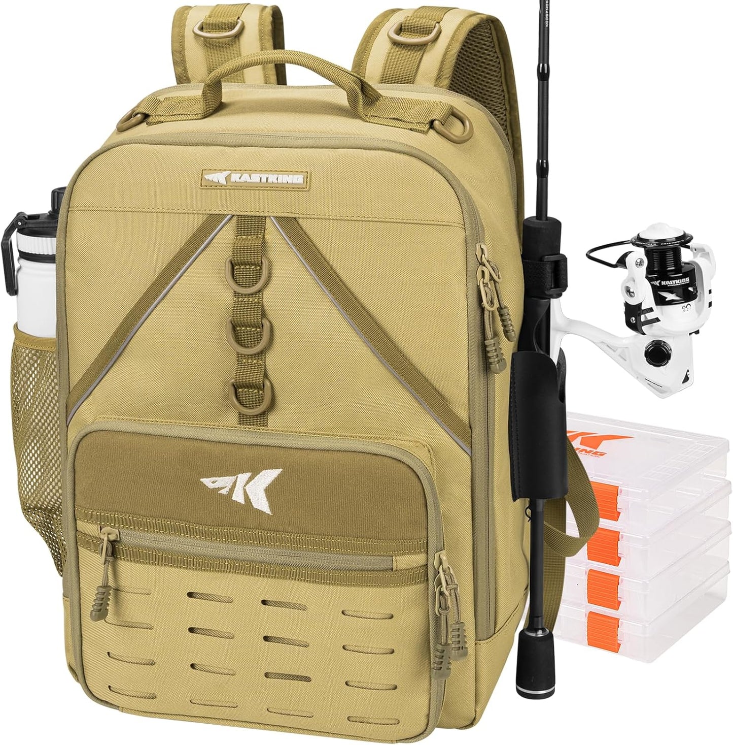 KastKing KarryAll Fishing Tackle Backpack with Rod Holder