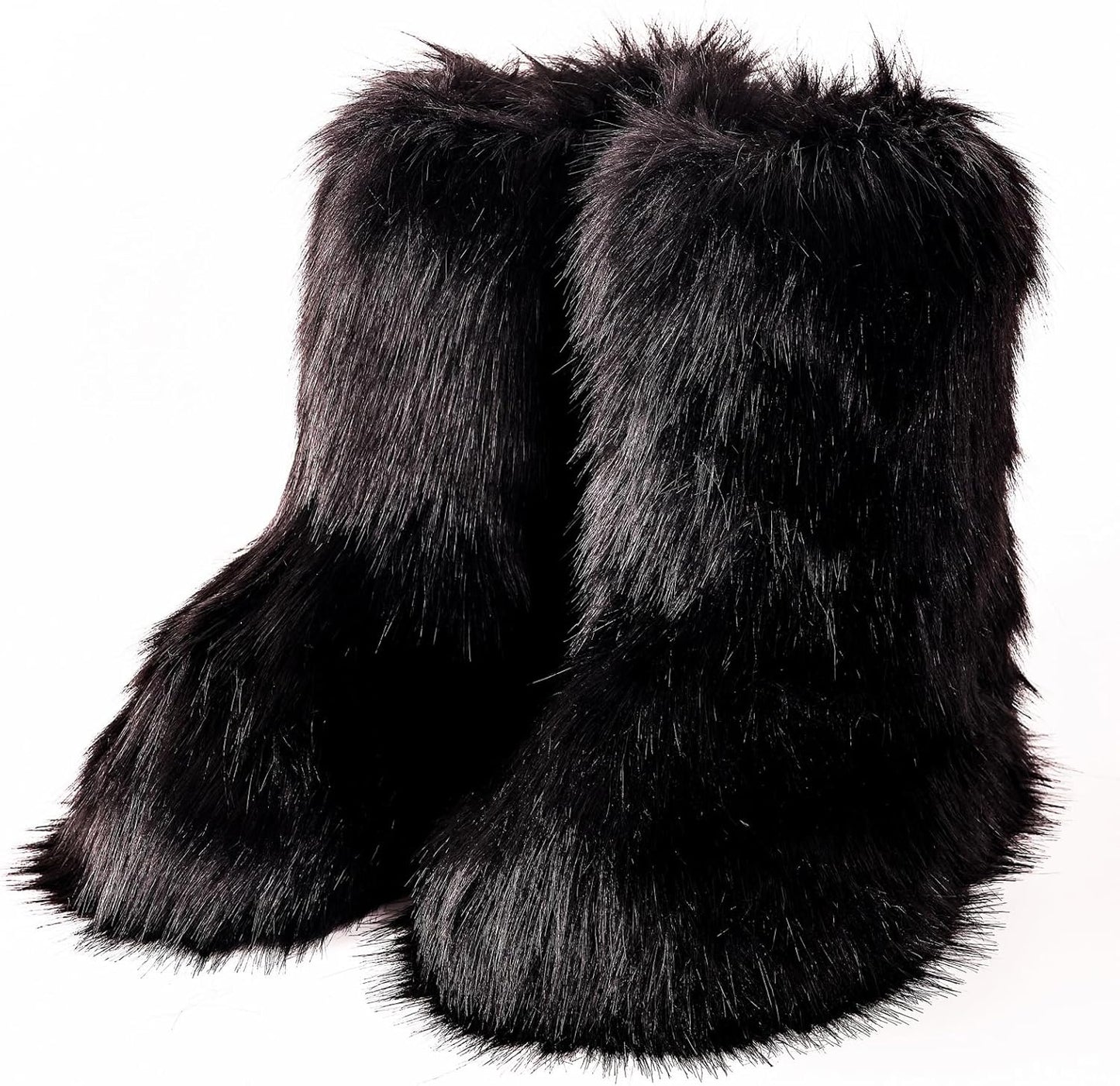 Valpeak Snow Boots for Women 2024 Furry Knee High Flat Heel