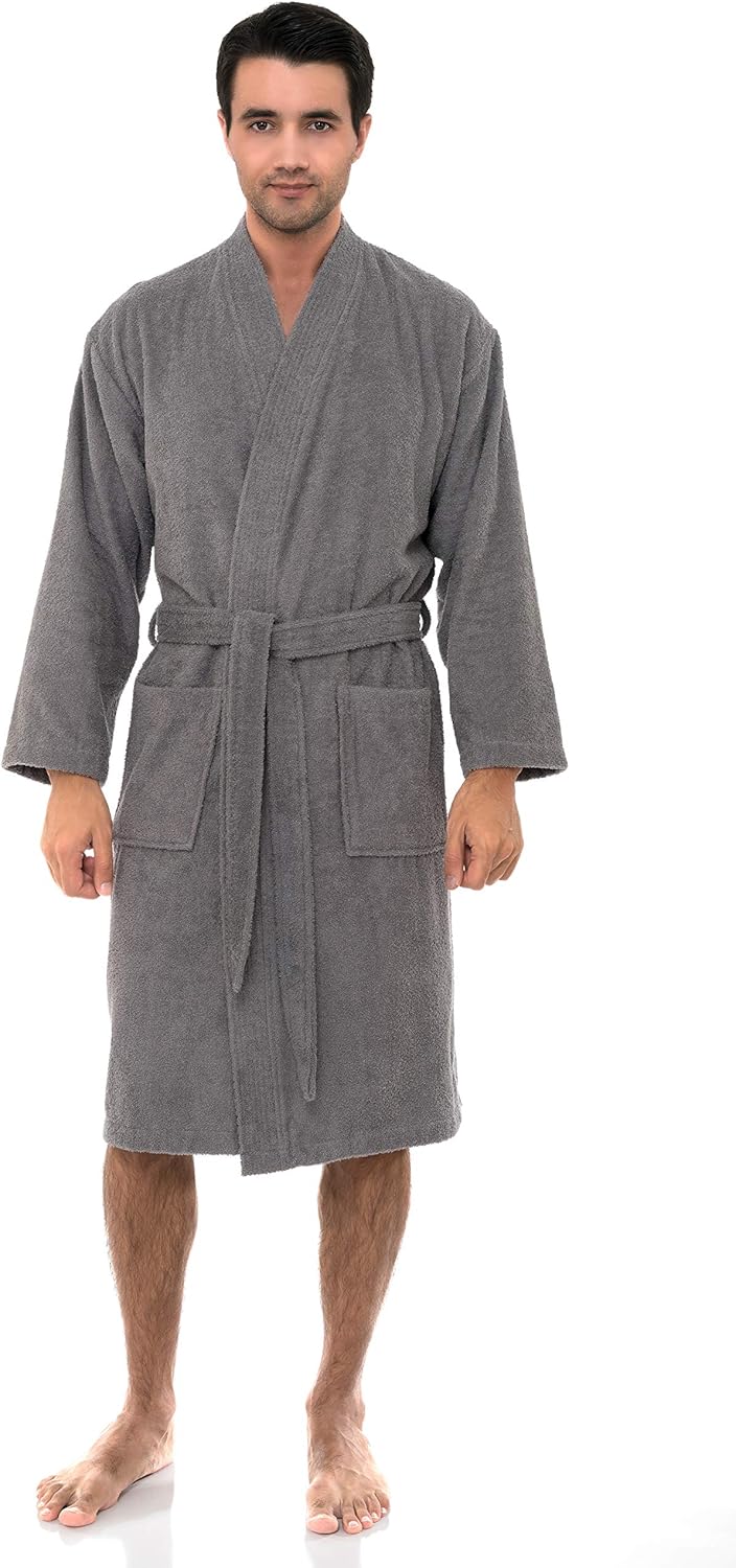 Soft Cotton Terry Cloth Bathrobe for Men - Comfortable Robe