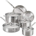 ProBond Professional Clad Stainless Steel 10-Piece Cookware Set