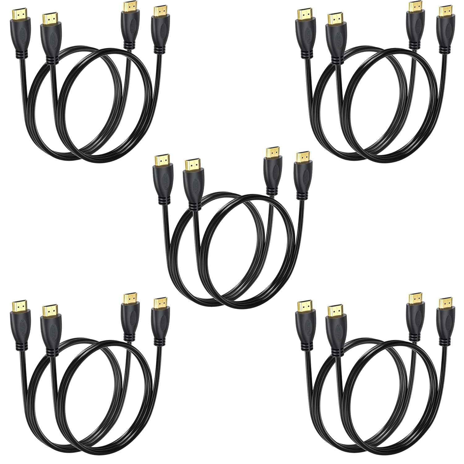 High Speed HDMI Cable 3FT 10-Pack for 4K UHD Devices