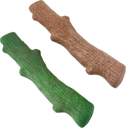 Durable Wood Dog Chew Toys, Mint Infused, 2-Pack