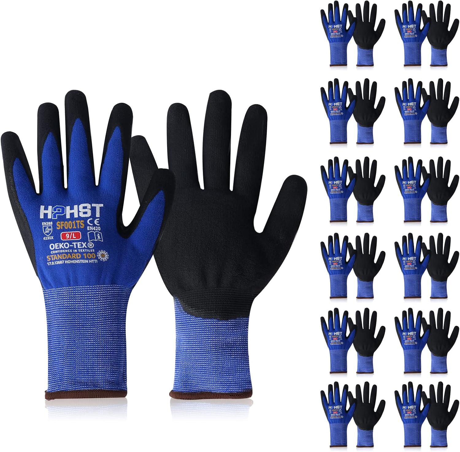 SF001 Work Gloves Comfort Stretch Fit for Power Grip Tasks