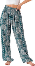 Lotus and Luna Women's Harem Pants - Flowy High Waisted Boho Pants at