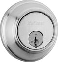 Kwikset 817 Deadbolt Lock Satin Chrome Round Exterior - Secure