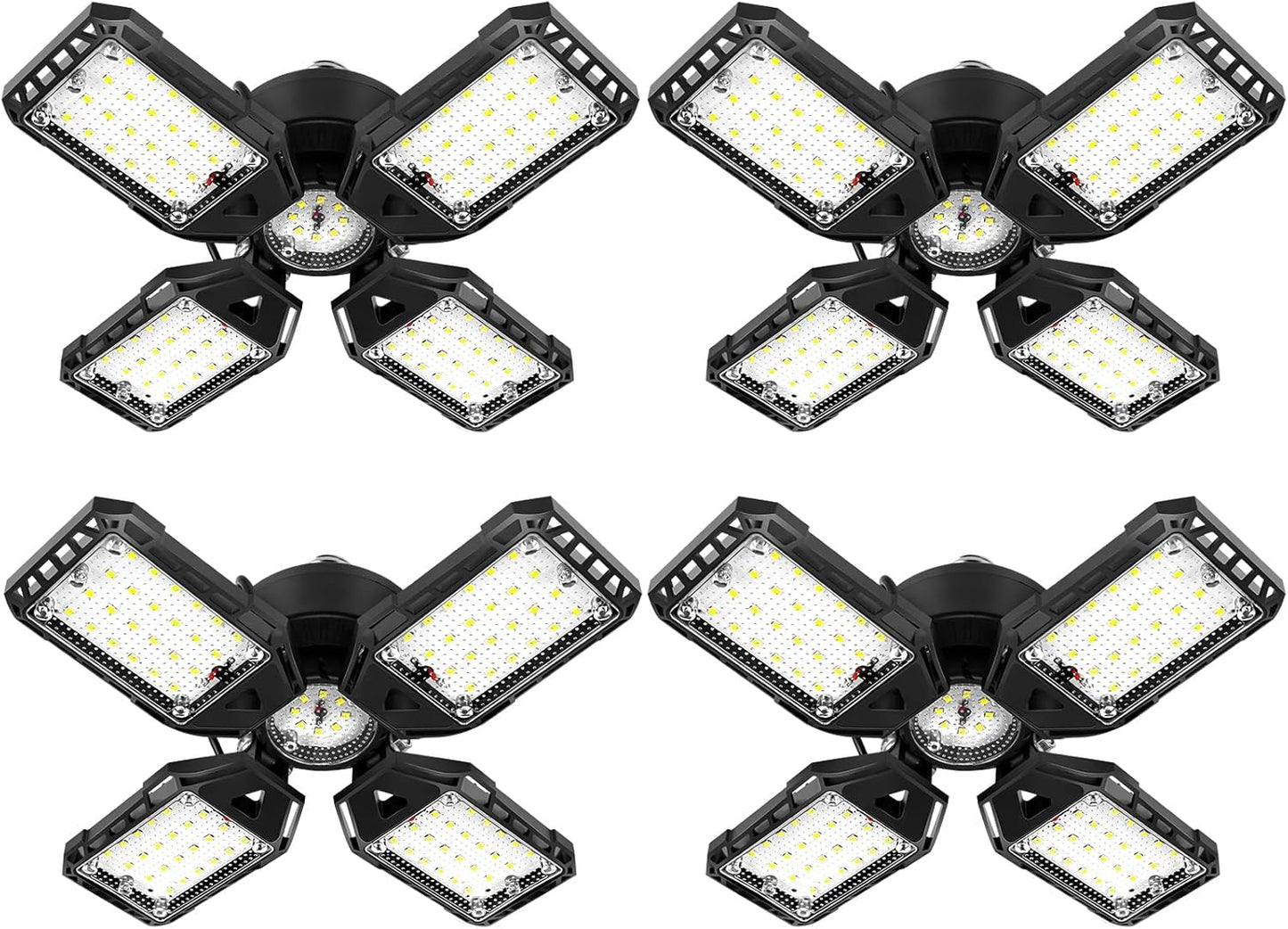 LED Garage Lights 4 Pack - Ultra Bright 12000 Lumens Shop Light