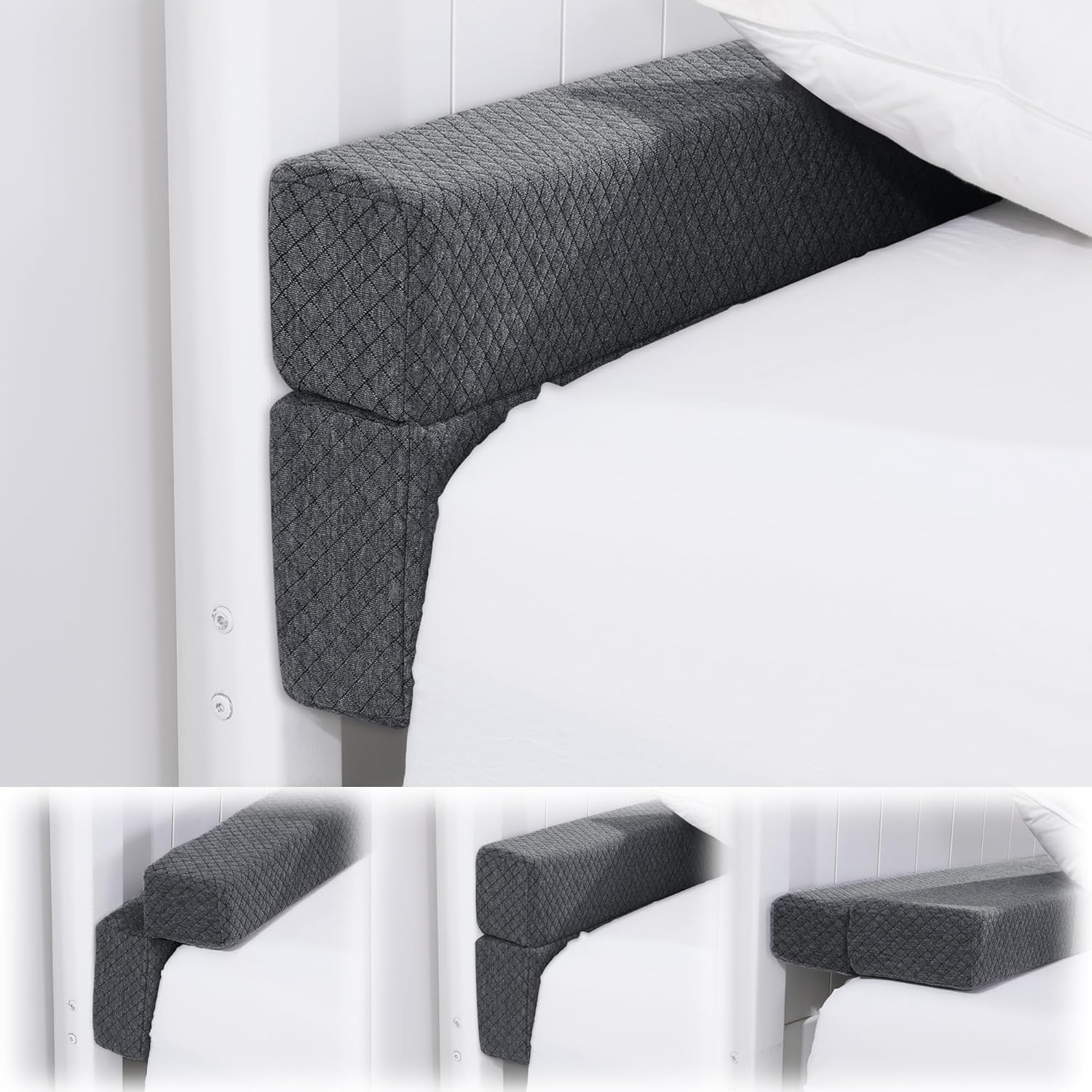 Flodable Pillow for Headboard Gap - Adjustable Bed Wedge Filler