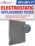 Electrostatic Air Filter 18x20x1 MERV 8 Reusable - Energy Saving