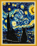 Magxvouy Cross Stitch Kits for Beginners with Van Gogh Design
