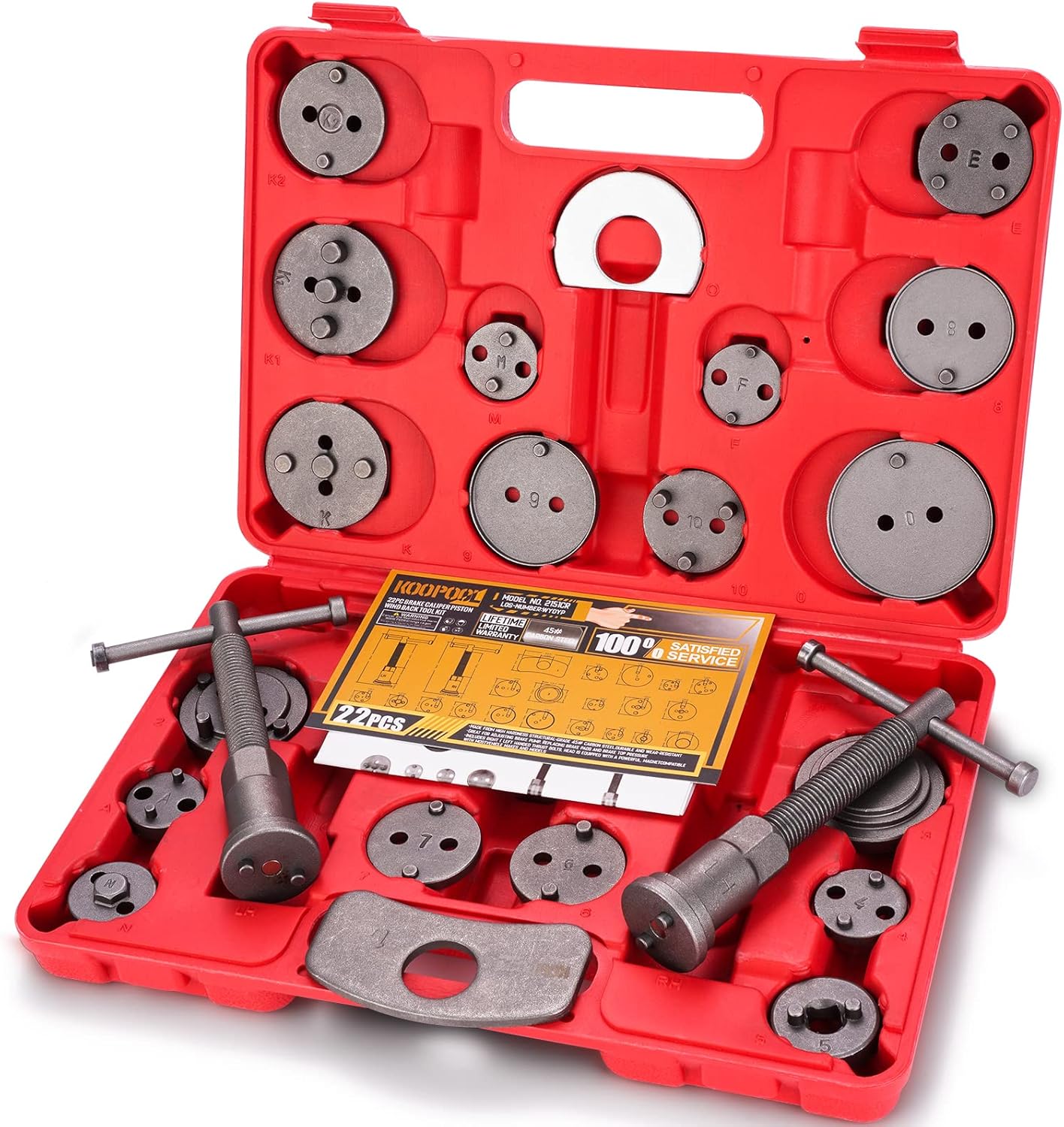 22Pcs Brake Caliper Compression Tool Kit, Efficient & Easy-To-Use, KOOPOOL
