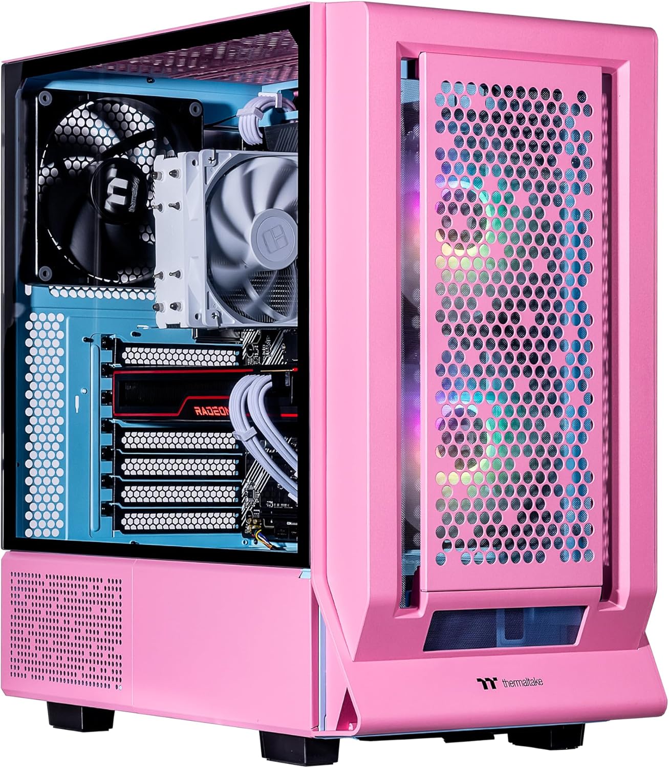 Velztorm Pink Fultix Gaming Desktop PC with Ryzen 5 and RX 9070 XT