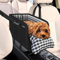 SlowTon Console Dog Car Seat - Portable Armrest Booster for Small Dogs