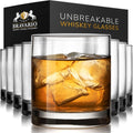 Unbreakable Tritan Whiskey Glasses Set of 8 - Shatterproof 12.5 oz