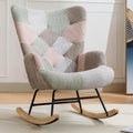 Nursery Rocking Chair Teddy Upholstered Glider Rocker - Comfy High