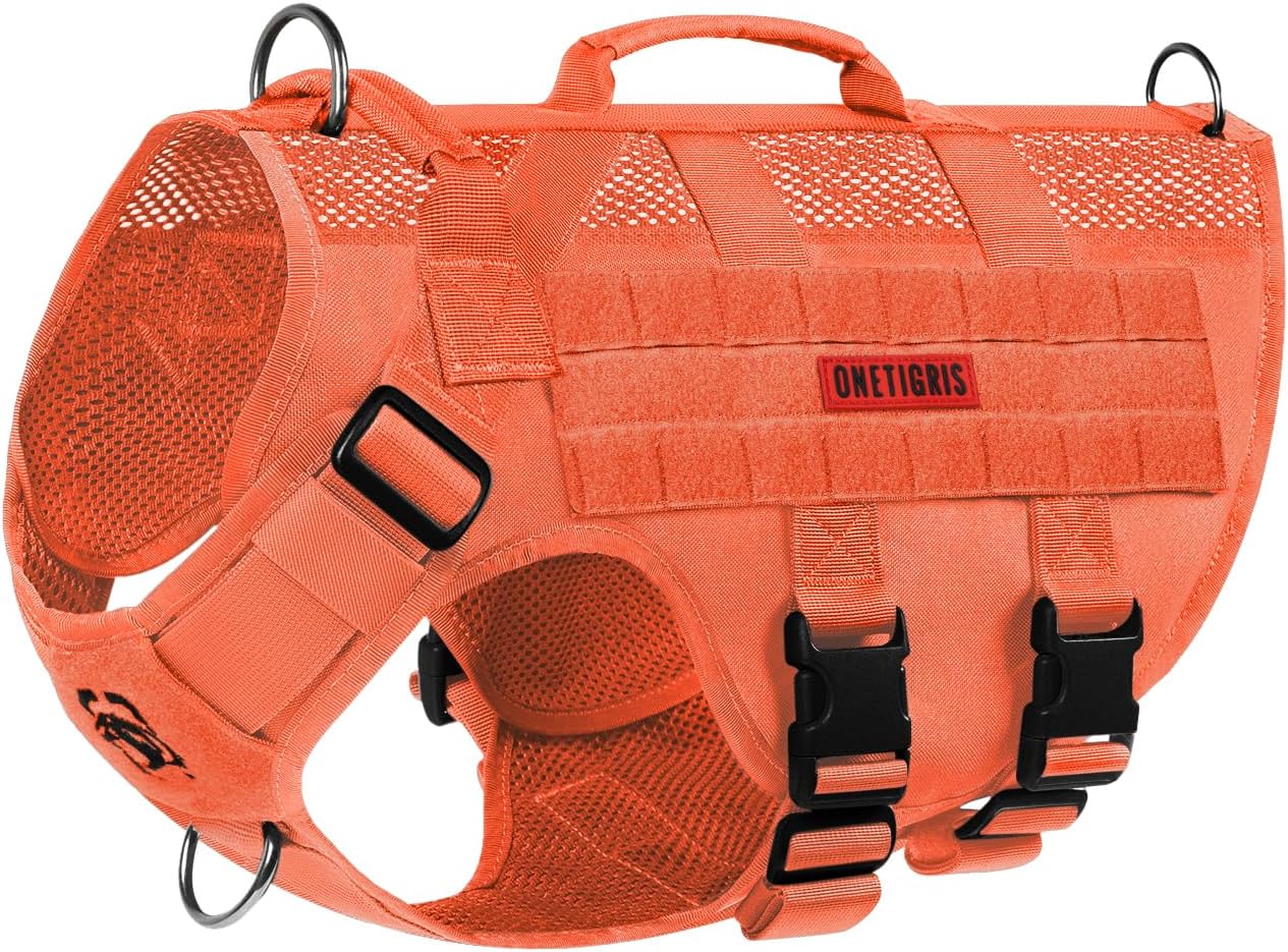 OneTigris Tactical Dog Harness for Small Dogs with Molle Design