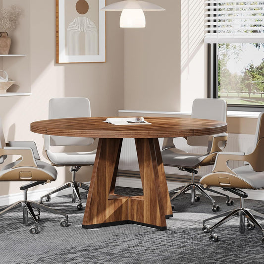 Tribesigns 47-Inch Round Conference Table for 4-6 People