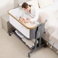 3-in-1 Baby Bassinet Bedside Sleeper - Adjustable, Mesh Sides