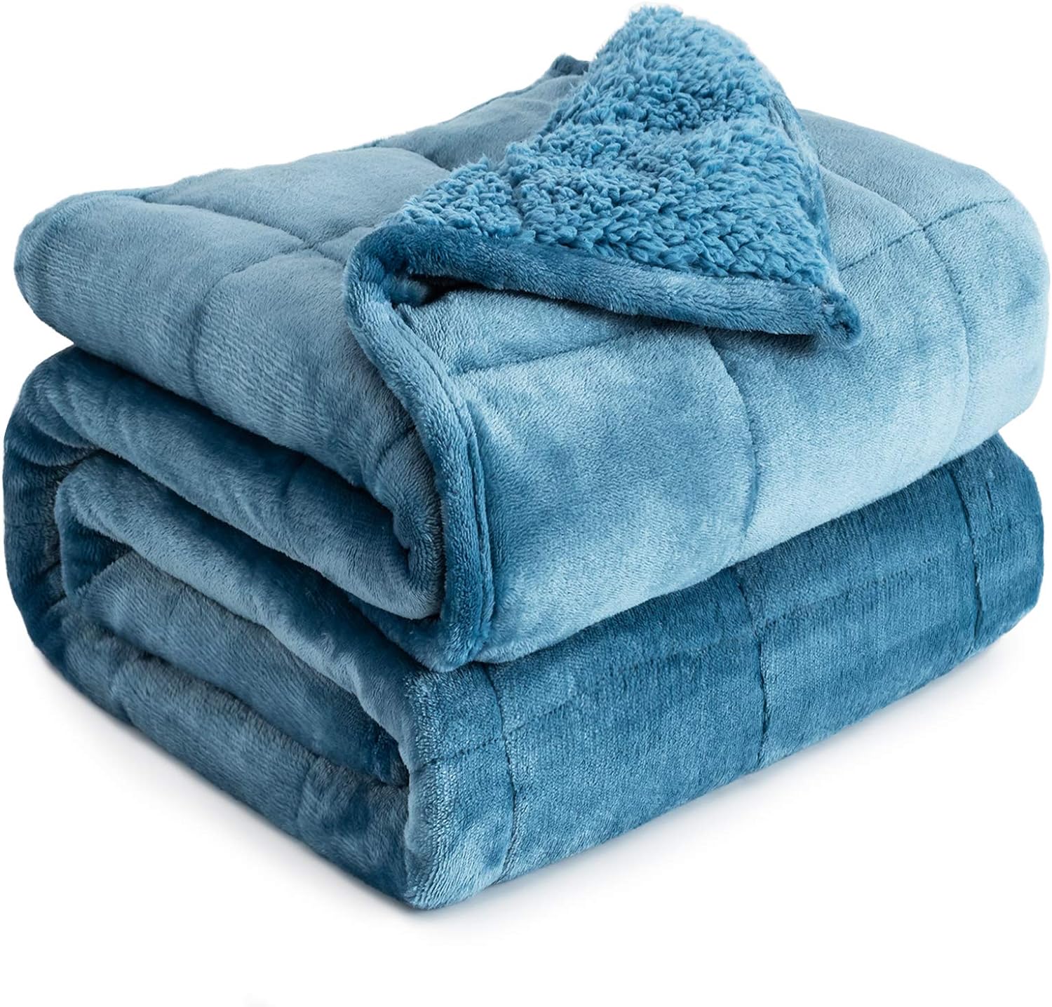 Cottonblue Sherpa Weighted Blanket for Adults Twin Size 15 lbs