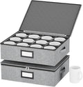 China Storage Containers Mug Storage Box (2 Pack) - Protective Grey