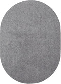 Ambient Pet Friendly Solid Color Area Rug Grey 4 ft x 6 ft Oval