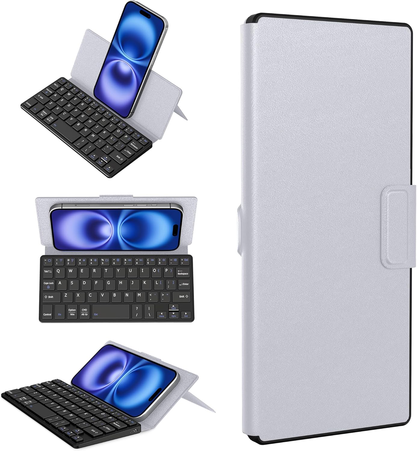 Ultra-Slim Bluetooth Keyboard: Portable & Foldable