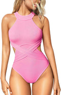 OQQ Women's One Piece Swimsuits with Tummy Control Design