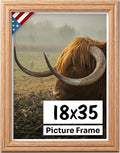 Oak 18x35 Picture Frame.75 in Wide - Classic Oak Finish