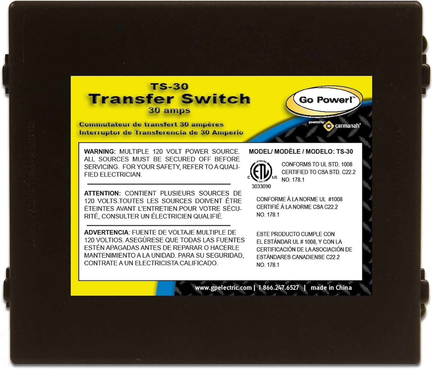 Go Power! TS-30 30 Amp Automatic Transfer Switch Review