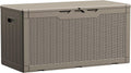 100 Gallon Waterproof Resin Deck Box - Lockable Outdoor Storage Bench