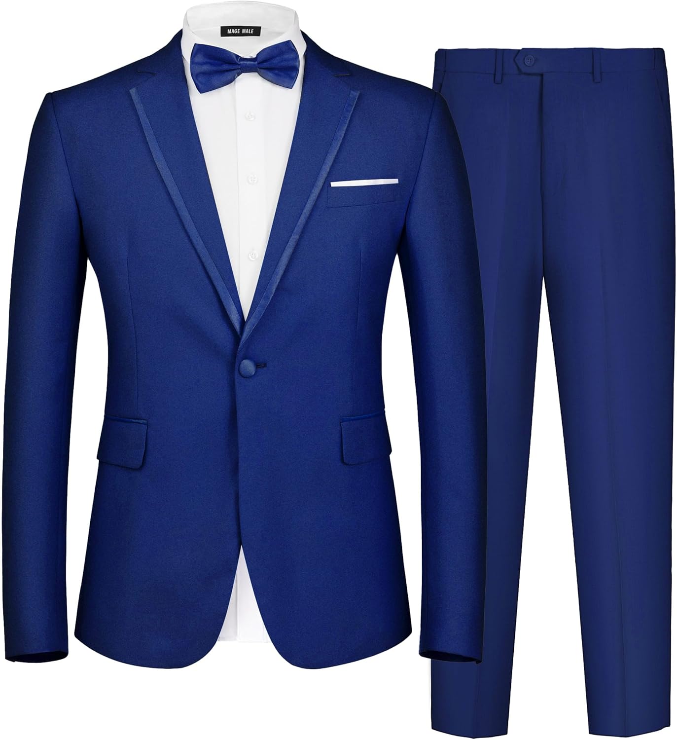MAGE MALE Men's 2 Piece Suit Slim Fit Tuxedo for Any Occasion