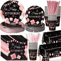 Rose Gold Retirement Party Supplies Set 452 Pcs - Complete Disposable