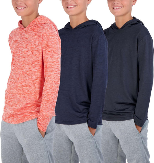 Real Essentials Youth Boys Active Long Sleeve Hoodie Sweatshirts