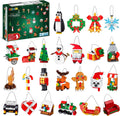24 Packs Christmas Ornaments Building Set - 24 Mini Holiday Models